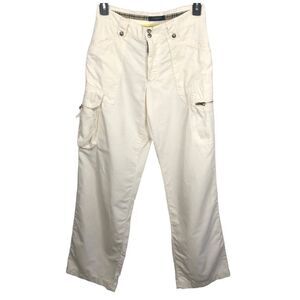 Burberry London Women’s Straight Leg Cargo Pants Cotton/Linen Beige Size 30